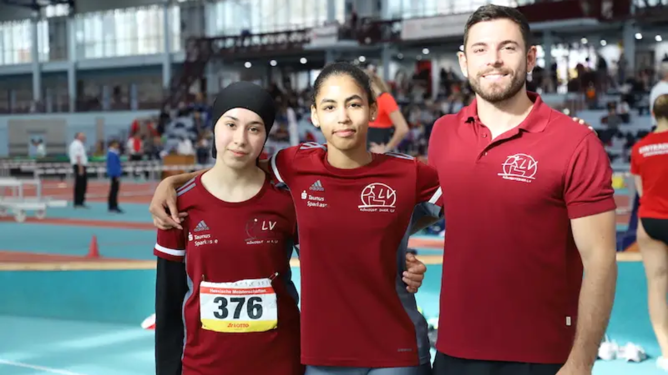 Hoesna Nuri, Laura Strauss Coach Luca Berberich 60m Hürden Finanlisten